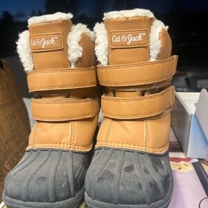 Cat & Jack Tan and Black Boots